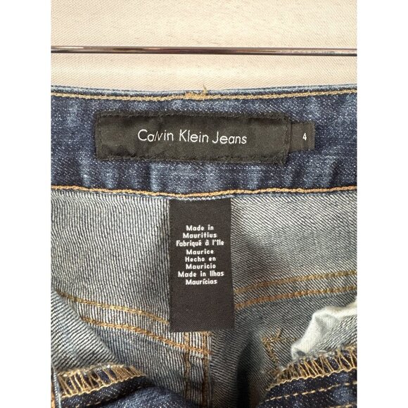 Calvin Klein Womens Size 4 Bootcut Jeans Dark Wash Denim Classic Fit - Picture 3 of 5